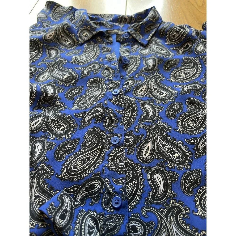 Banana Republic Dress Women Sz 2 Floral Fit & Flare Paisley Cottagecore‎ Peasant